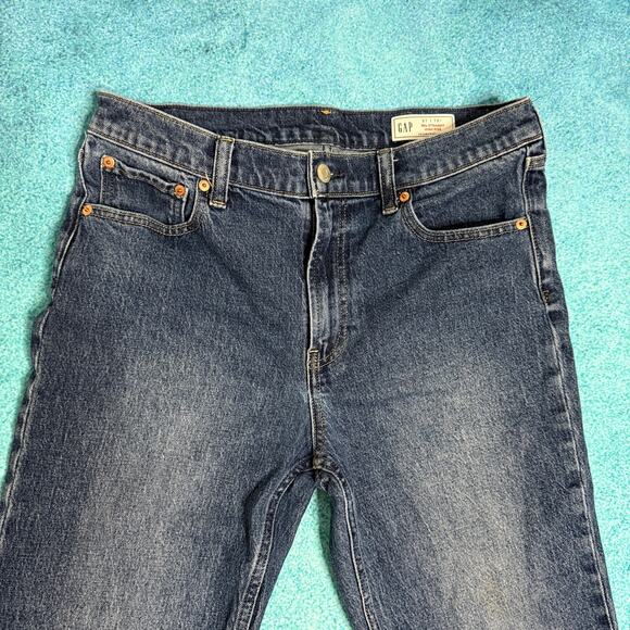 GAP Women’s Y2K Straight Leg Jeans Sz 31/12 Long High Rise 90s Style Dark Indigo - Picture 3 of 16